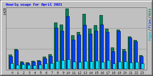Hourly usage for April 2021