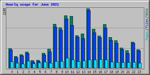 Hourly usage for June 2021